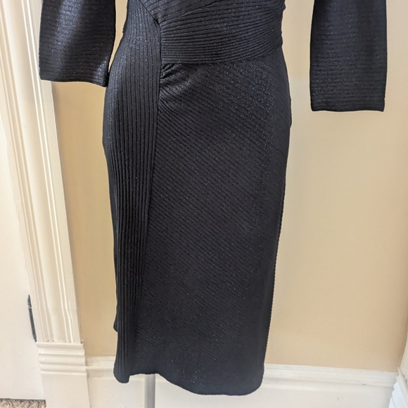 Anthropologie Akemi +Kin Tegan NWT black asymmetrical sparkly dress size XS - Picture 5 of 9